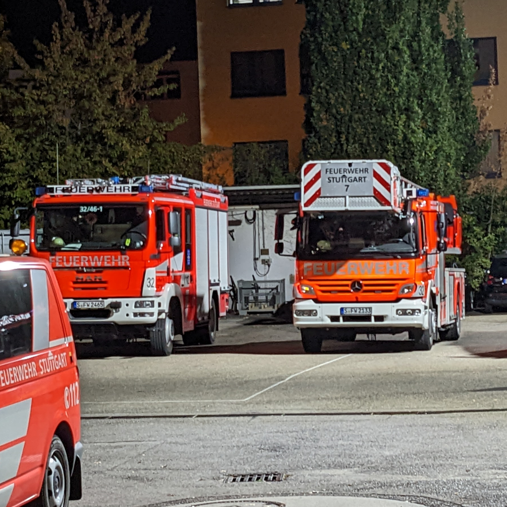 Einsatzfoto Aufgrund eines Dachstuhlbrandes in Mühlhausen wurde die Freiwillige Feuerwehr zu einer Wachbesetzung alarmiert ...